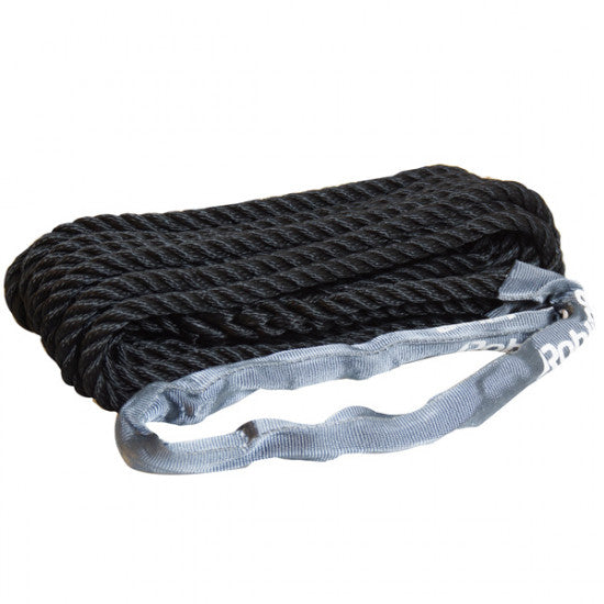Robline, Förtöjningslina med vävband, 3-strängad, svart 12mm 10m, Brottlast 1440 kg