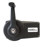 Nordflex kontrolbox i sort, set forfra med lås mekanisme.