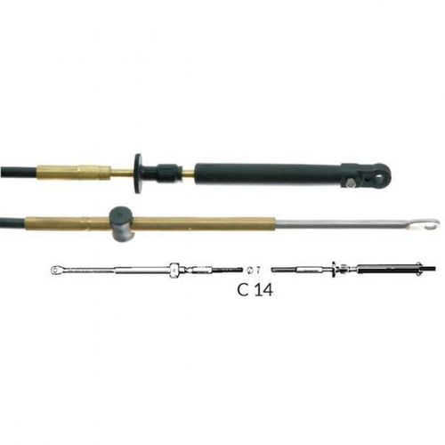 Ultraflex, Styrkabel C14 OMC, 20 ft, 75 mm, Plastbelagt rostfritt stål