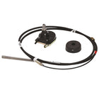 Ultraflex styrebox med sort flange og M58 kabel monteret på båd