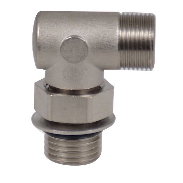 Ultraflex, Vinkelbeslag med kontramutter utan bypass, För hydrauliska styrningar, Passar till UltraFlex modell UP20