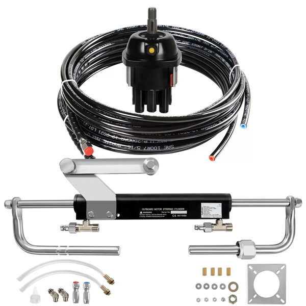 Nordflex, Hydraulisk styringspakke, Til påhængsmotor, Op til 90 HK, Rustfrit stål, Aluminiumlegering