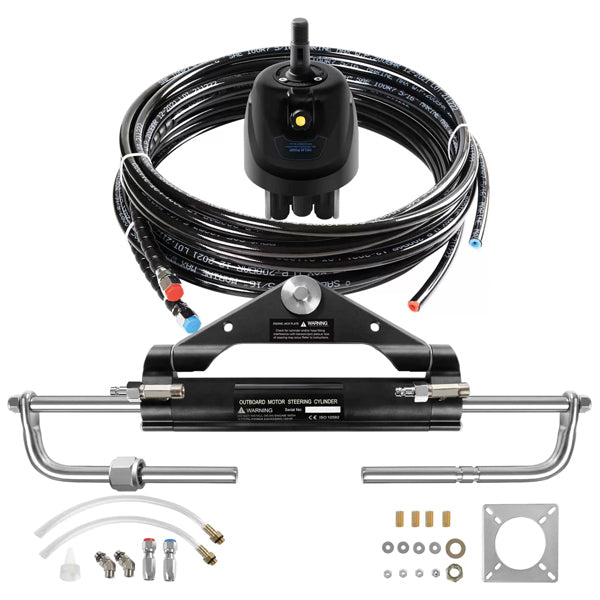 Nordflex, Hydraulisk styringspakke, Til påhængsmotor, Op til 150 HK, Rustfrit stål, Aluminiumlegering