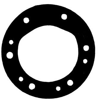 SeaTec, Packning för YANMAR-pump, 10 hål, Passar modellerna 1, 2, 3, GM & 1 YS, 104211 - 42090 SALT