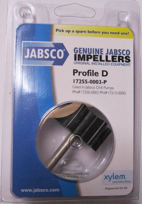 Jabsco, reservhjulssats, modell 117255-0003-P, innehåller pumphjul och monteringsdelar