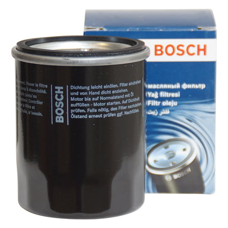 Bosch Oliefilter P7025 til Honda, set forfra med detaljeret design