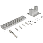Quicksilver Aluminium Anode Kit til Yamaha 300-350 hk, vist fra siden med monteringsdetaljer.