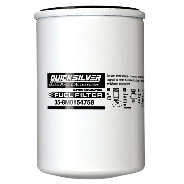 Quicksilver, Brændstoffilter, vandadskillende, 8M0154758, Til Volvo-Penta
