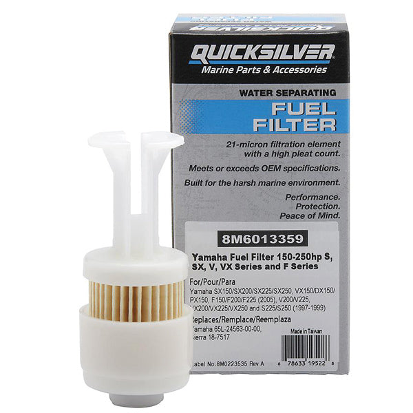 Quicksilver, Brændstoffilter, 8M6013359, Til Yamaha S, SX, V, VX