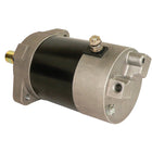 Quicksilver 12-volt starter set fra siden med monteringspunkter synlige.