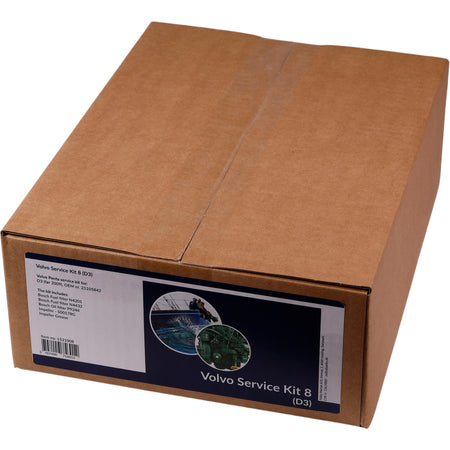 SeaTec Volvo servicekit 8 D3 placeret på et arbejdsbord