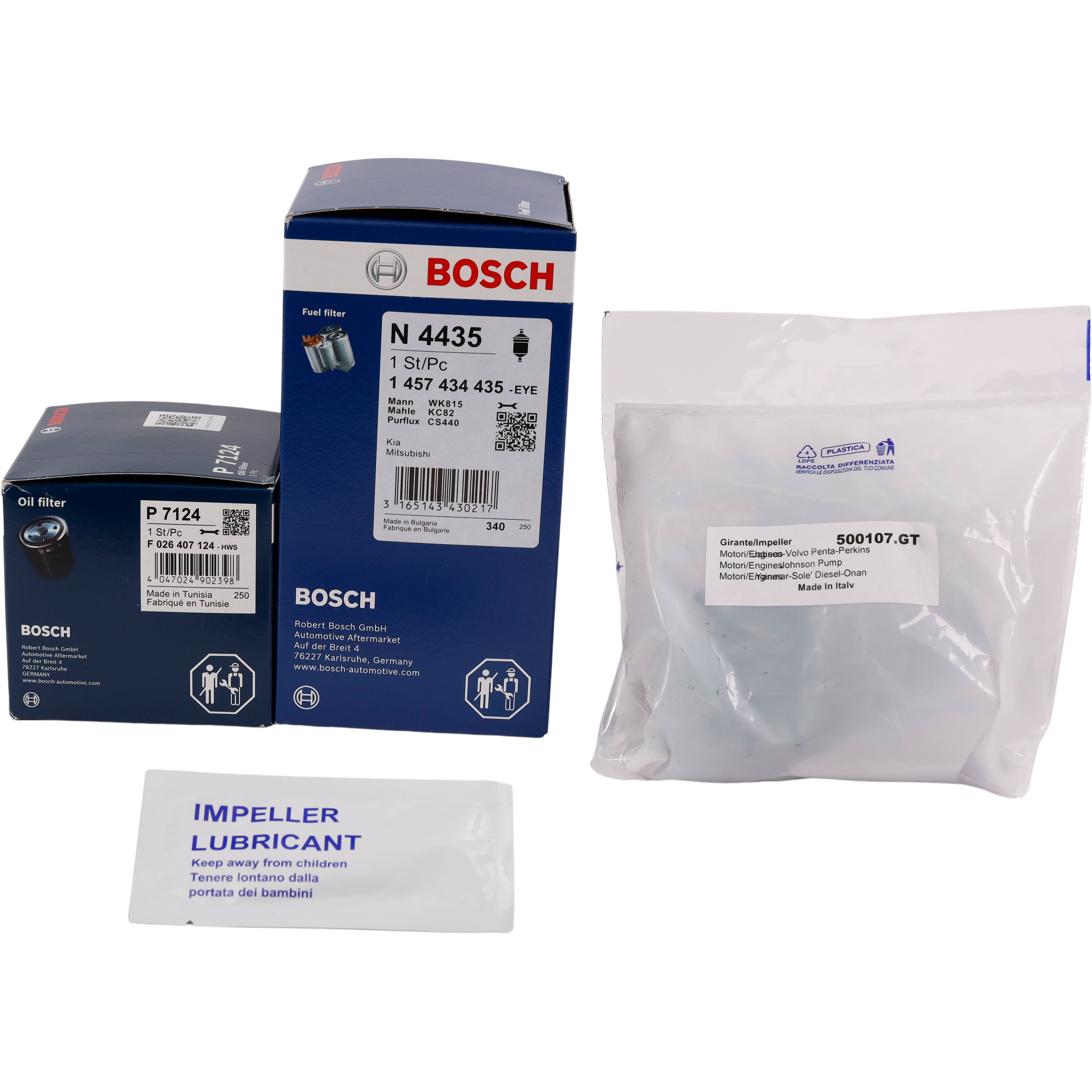Impeller fra SeaTec servicekit til Yanmar motor, set fra siden