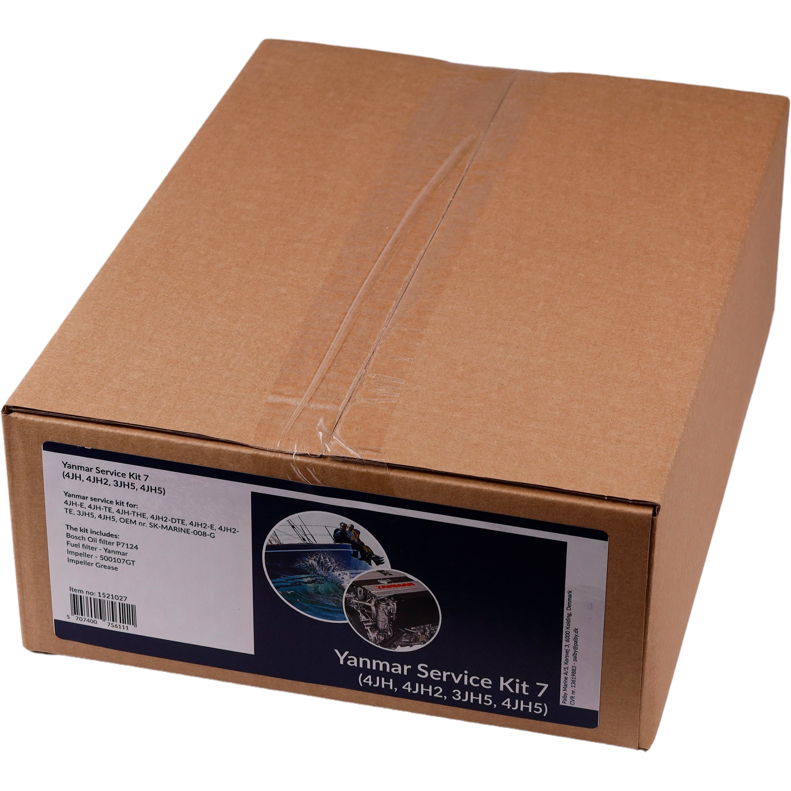 Servicekit fra SeaTec til Yanmar motorer, viser indholdet.
