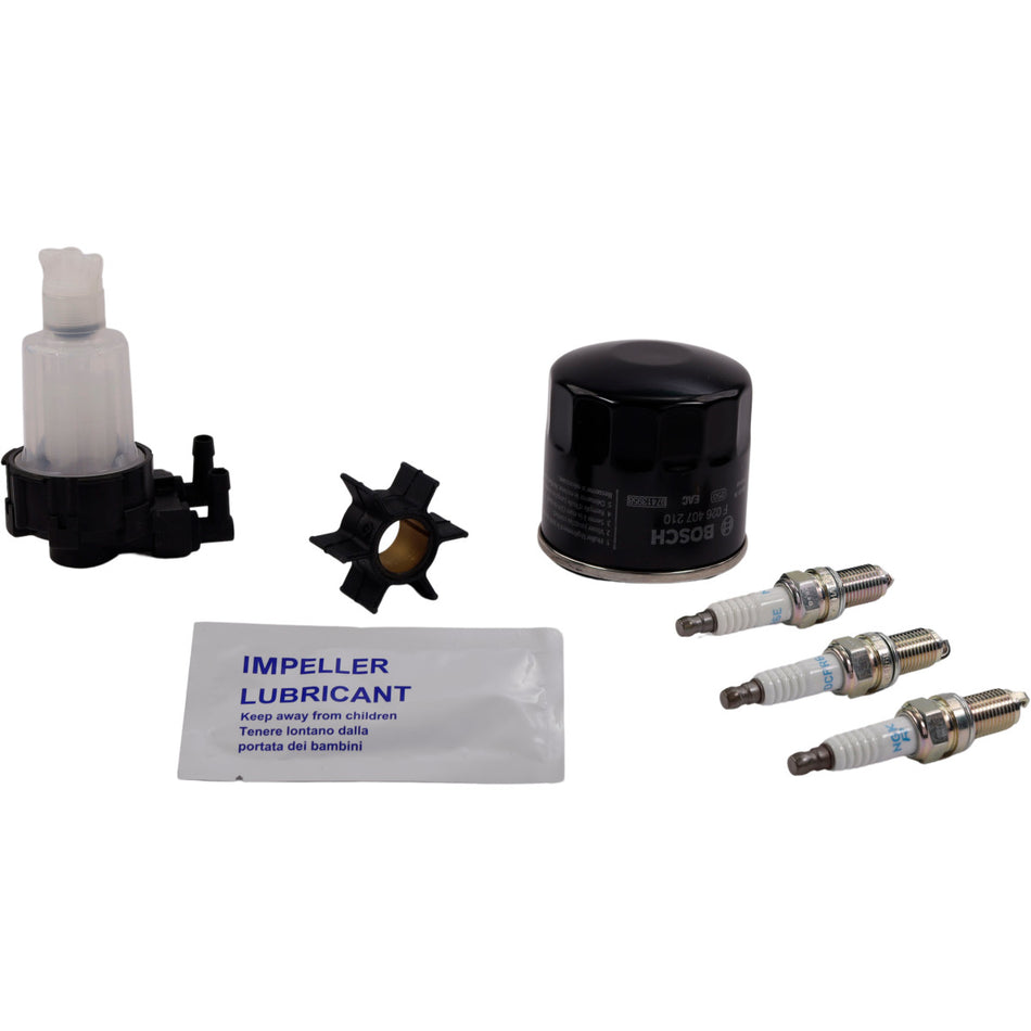 SeaTec, Mercury Servicekit 25-30HK EFI - Oliefilter, Brændstoffilter, Tændrør, Impeller