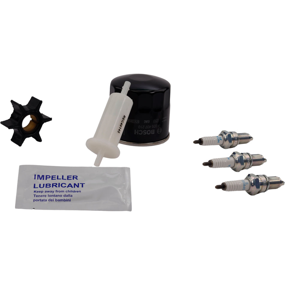 SeaTec, Yamaha F40B Servicekit 2000-09 - Oliefilter, Brændstoffilter, Tændrør, Impeller