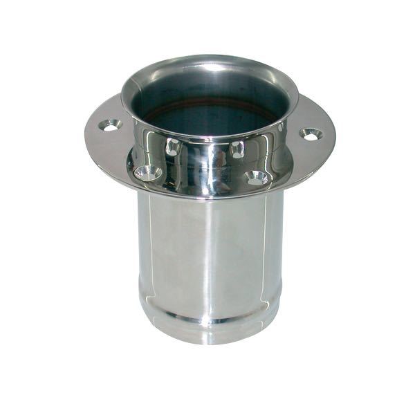 1852, Utsläppsgenomföring, Rak, Elpolerat Rostfritt Stål, Diameter 51 mm, Längd 130 mm