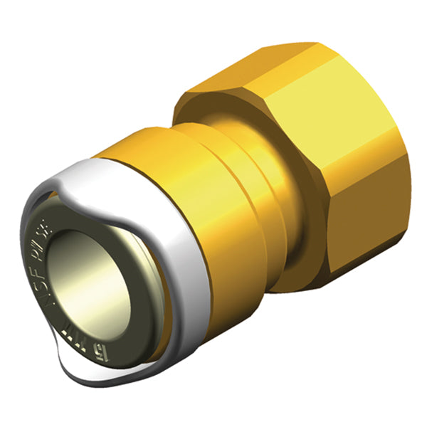 Whale, Adapter 1/2" gänga hona mässing, 15 mm, 1 st