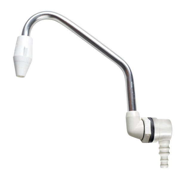 Whale, kompakt kran med vinklat och vinklingsbart munstycke, 1/2" rör, förkromad mässing