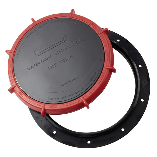 Whale, Inspektionslucka TCL4, Svart, Ø228 mm, Polykarbonat, Öppningsdimension 179 mm