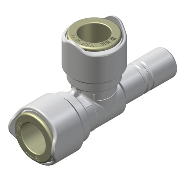 Whale, T-koppling 15-11 mm, 100 st, Halvstyv plast, Tryckbeständig upp till 4 bar