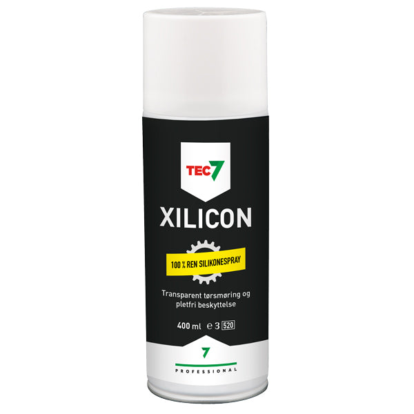 Tec7, Xilicon Silicone Spray, 400ml, Luktfri, Smutsavvisande, Fuktskydd