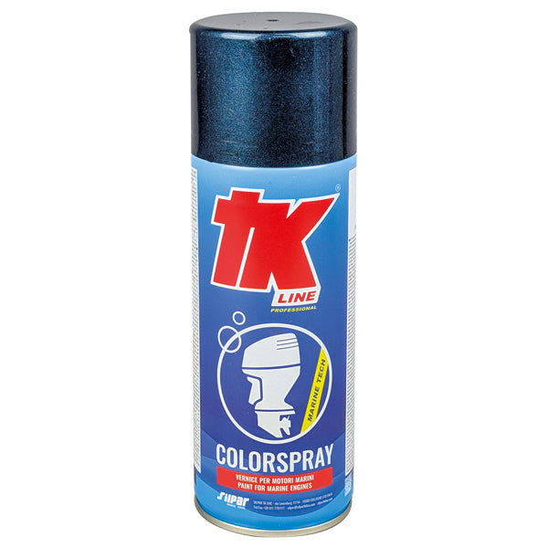 Foranstående indhold af TK Line spraymaling til motorer, klar til brug.