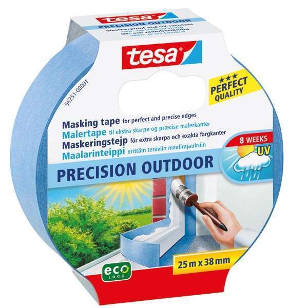 Tesa, Maskeringstejp Precision Mask 4440, 38mm, Blå, 50m, UV-beständig, lämnar inga häftämnesrester