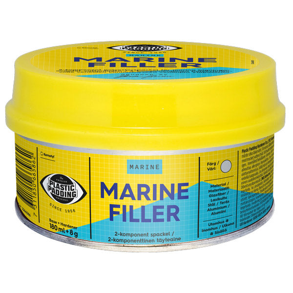 Plastic Padding, Marine Filler, 180ml, slipbar polyester för reparation av glasfiber, stål och aluminium