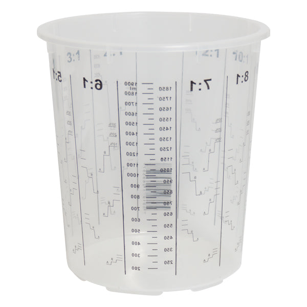 SeaTec, Blandbägarset 2,2L, 25 st, med graderad skala, lösningsmedelsbeständig