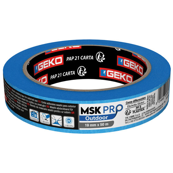 SeaTec, Geko Pro Outdoor maskeringstejp blå 5 mån UVR 19mm x 50m