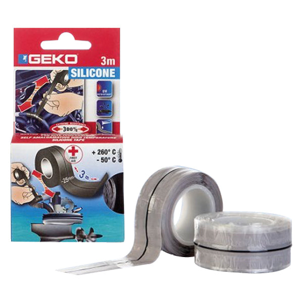 Geko, värmebeständig silikonetejp 25mm x 3 m