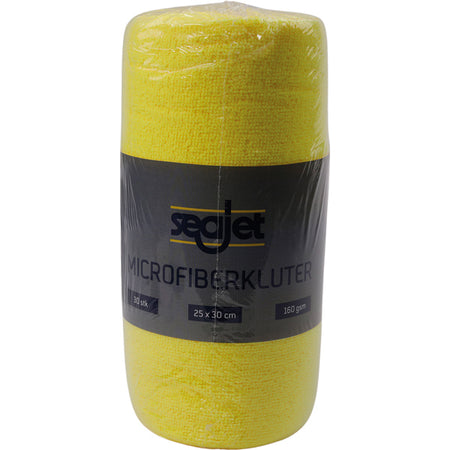 Detailbillede af Seajet mikrofiberklude rulle set fra siden.