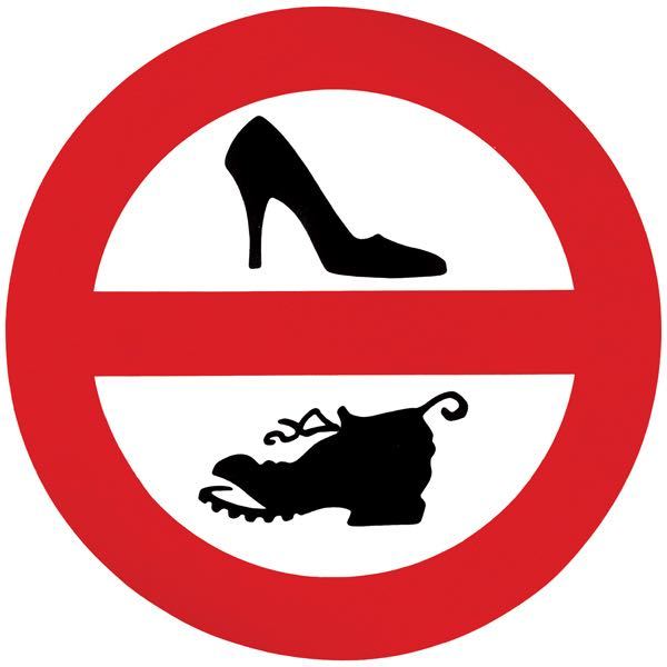 SeaTec, Klistermärke - Inga skor