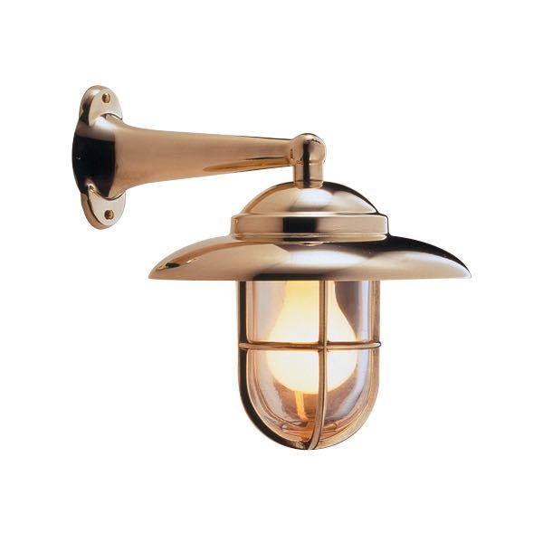 Foresti, Vägglampa med galler/skärm 2060, Ø: 220 mm, H: 200 mm, D: 270 mm, E27, Mässing
