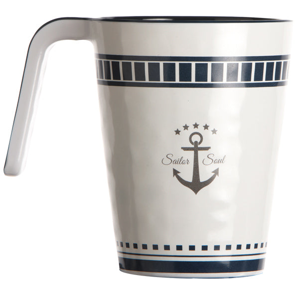 Marine Business, Sailor Soul-mugg, Ø8,4 cm, marinblå/vit, 6 st