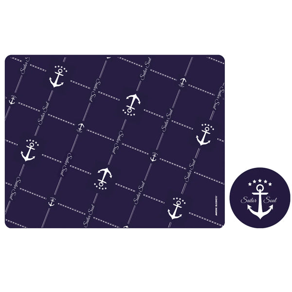 Marine Business, MB Sailor PVC bordstablett och glasunderlägg 6 st 45 x 30 cm
