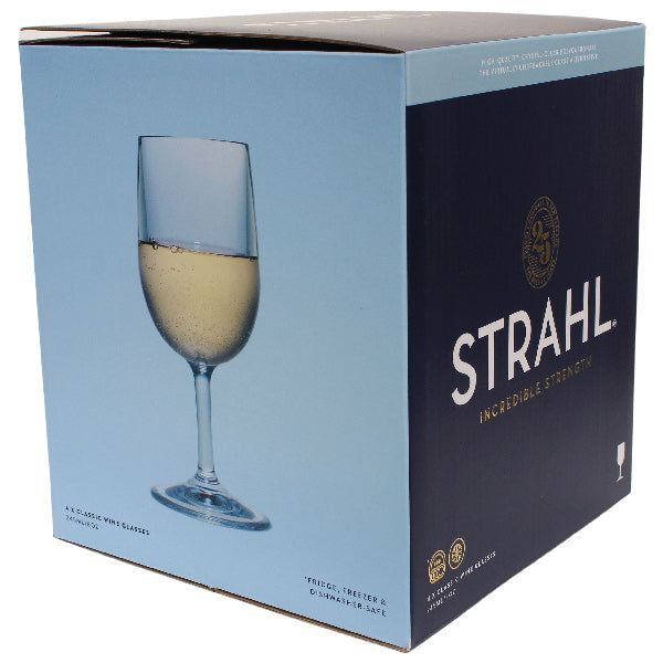 Strahl, vinglas 245 ml, 4 st, elegant polykarbonat i presentförpackning