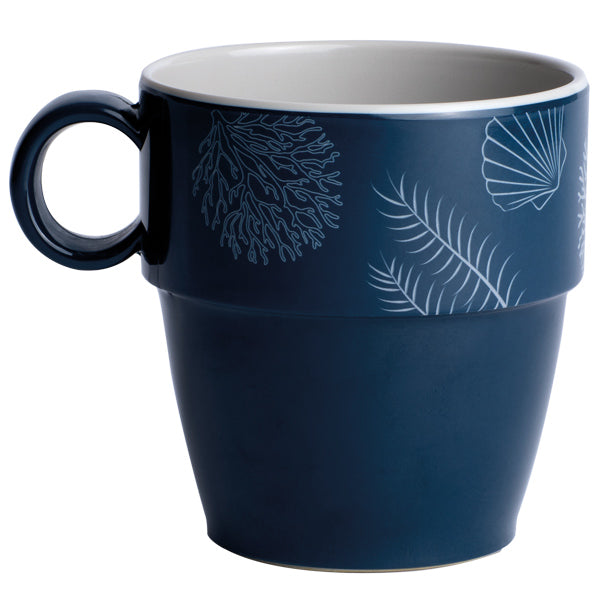 Marine Business, MB Living krus, 320ml, 6 stk, marineblå/beige