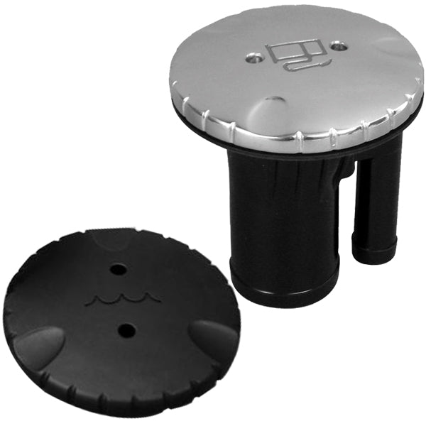 Attwood, Däcksförskruvning fuel 38mm med ventil svart plast