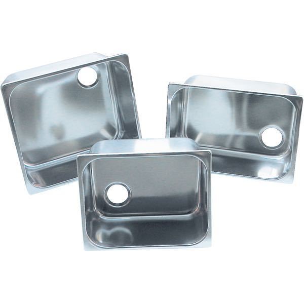 CAN, Vask, Rustfri elpoleret stål, 35x35x15cm