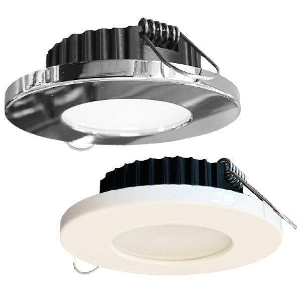 Casolux, Rikke Spot, dimbar 10-32V, vit plast, IP65, 3000K, 1,5W, 70 Lumen, 72mm
