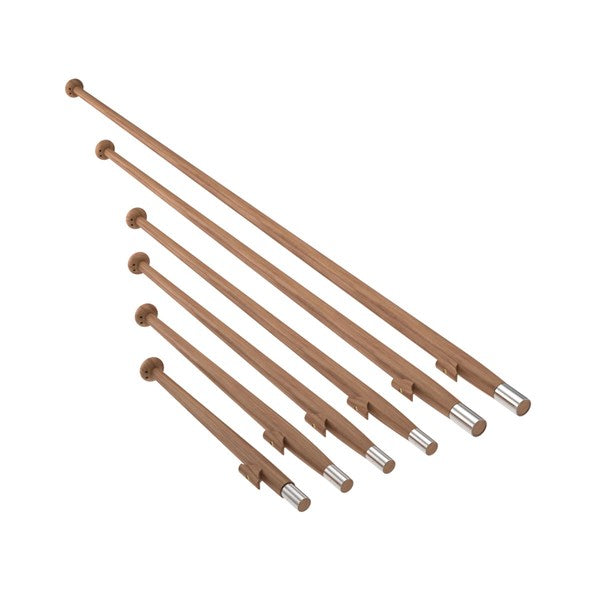 Roca, Flaggstång i teak med rustfri bussning, 121 cm, Ø25 mm